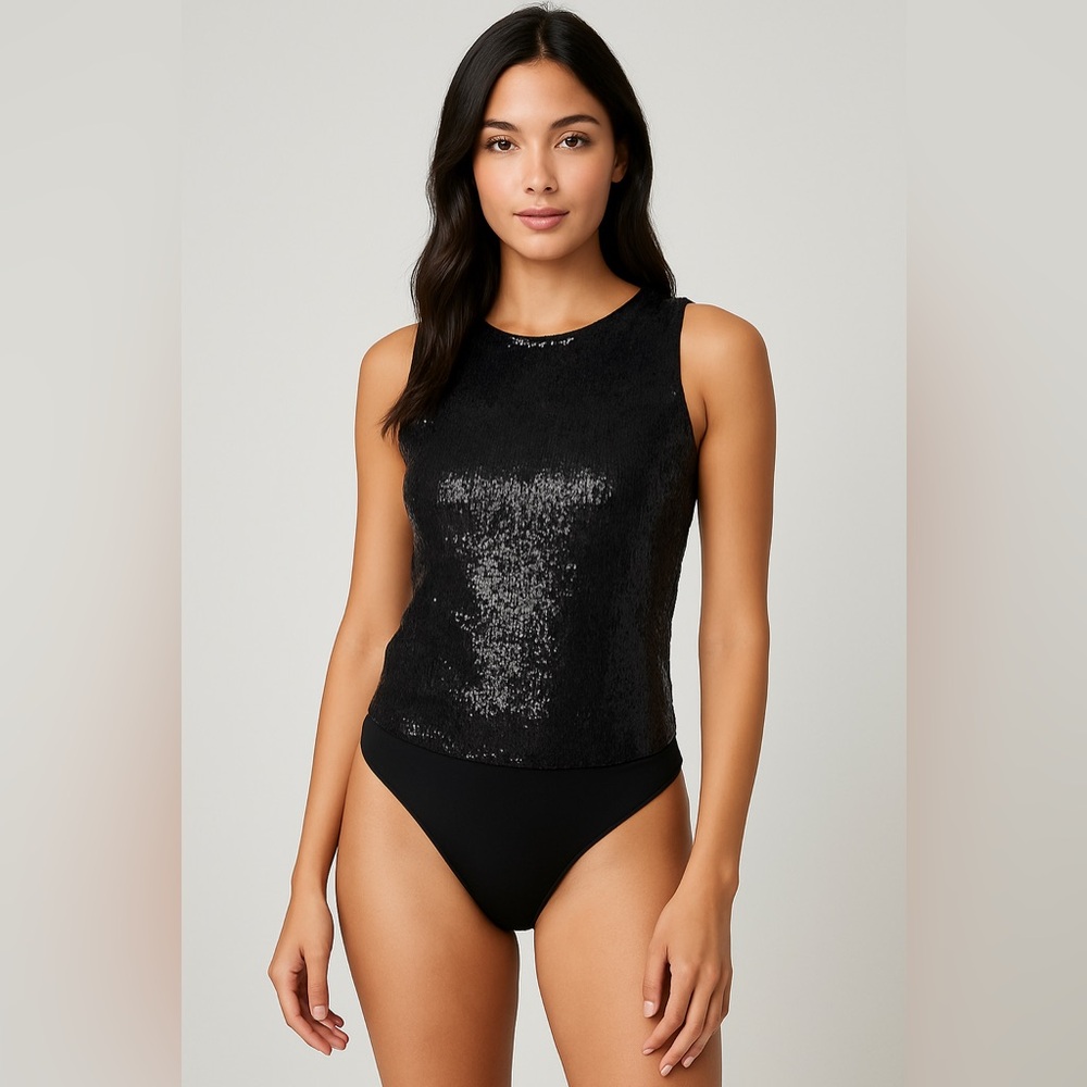 Express Body Contour Sequin Bodysuit – Size Small – NWT